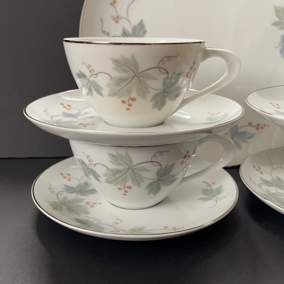 Sango Claire Dishes Tea Cup Saucer Set Dinner Plate Vintage China Bridal Wedding - Picture 2 of 14